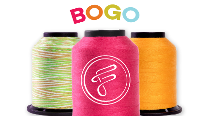 Buy one, get one free on all Finesse Thread!