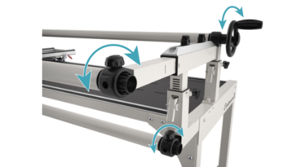 No baste quilting rail & ratcheting system